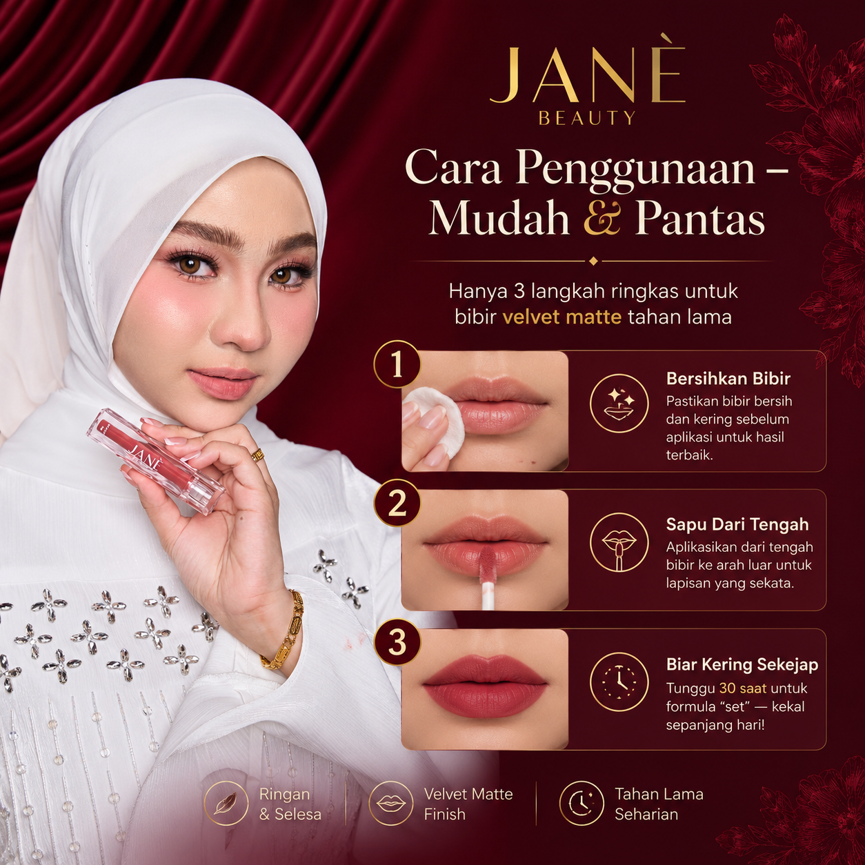 Cara penggunaan lipmatte